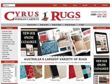 Tablet Screenshot of cyruspersiancarpets.com.au